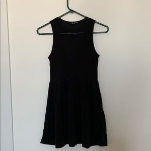 Size 2 Black Sheer Plunge Dress